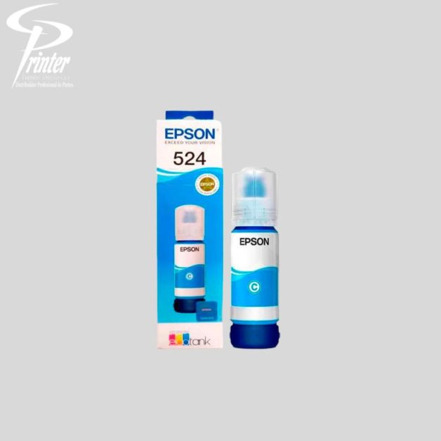 Botella De Tinta Epson T524 Cian Pigmentada T524220-AL